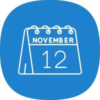 12th of November Line Curve Icon vector
