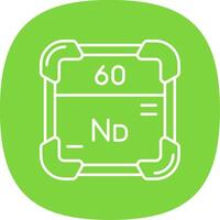 Neodymium Line Curve Icon vector