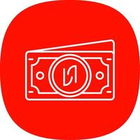 Shekel Line Curve Icon vector