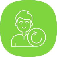 Reload Line Curve Icon vector