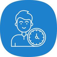 Time Line Curve Icon vector