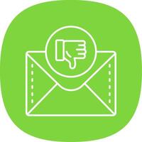Dislike Line Curve Icon vector