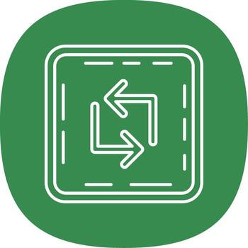 lazo línea curva icono vector