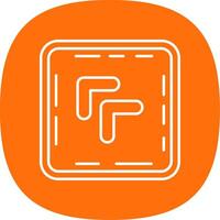 Chevron Line Curve Icon vector