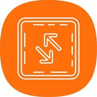 Swap Line Curve Icon vector