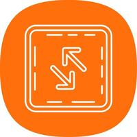 Swap Line Curve Icon vector