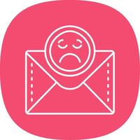 Emoji Line Curve Icon vector