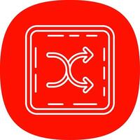 Shuffle Line Curve Icon vector