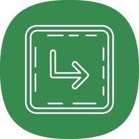 Turn Line Curve Icon vector