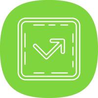 Bounce Line Curve Icon vector
