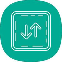 Swap Line Curve Icon vector