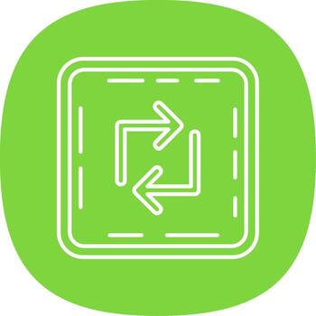 lazo línea curva icono vector