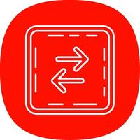 Swap Line Curve Icon vector
