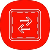 Swap Line Curve Icon vector