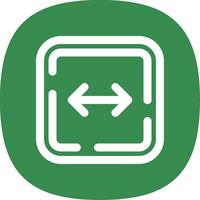 Left and right arrow Line Curve Icon vector