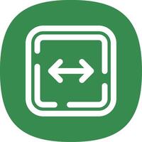 Left and right arrow Line Curve Icon vector