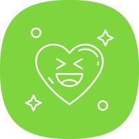 Laugh Line Curve Icon vector