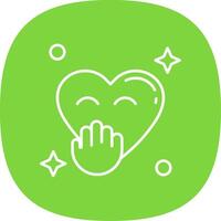 Blush Line Curve Icon vector