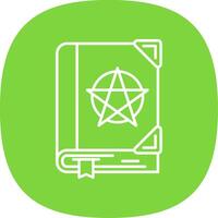 Spell Line Curve Icon vector