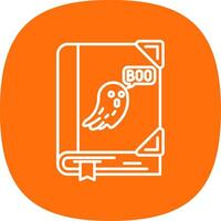 Spooky Line Curve Icon vector