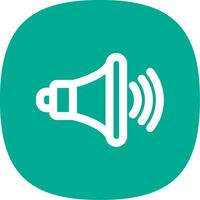Volume up Line Curve Icon vector