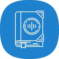 Audio book Line Curve Icon vector