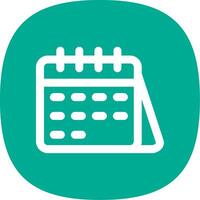 Calender Line Curve Icon vector