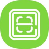 Scan Line Curve Icon vector