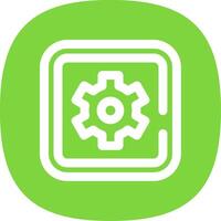 Setting Line Curve Icon vector