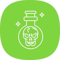 Potion Line Curve Icon vector