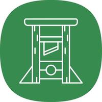 Guilotine Line Curve Icon vector