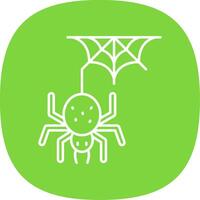 Spider Line Curve Icon vector