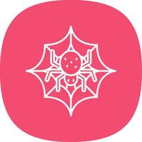 Spider web Line Curve Icon vector