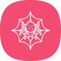 Spider web Line Curve Icon vector