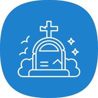 Grave Line Curve Icon vector