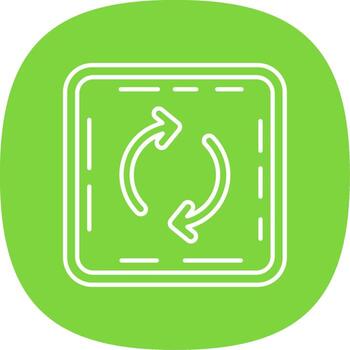 lazo línea curva icono vector