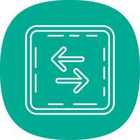 Swap Line Curve Icon vector
