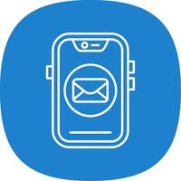 Email Line Curve Icon vector