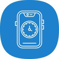 Time Line Curve Icon vector