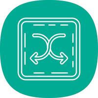 Shuffle Line Curve Icon vector