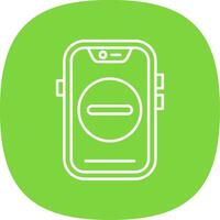 Remove Line Curve Icon vector