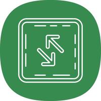 Swap Line Curve Icon vector