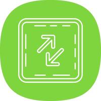 Swap Line Curve Icon vector