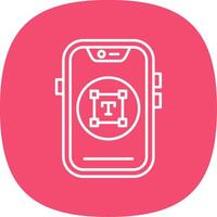 Type Line Curve Icon vector