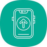 Up Line Curve Icon vector