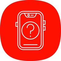Question Line Curve Icon vector