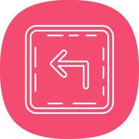 Turn Line Curve Icon vector