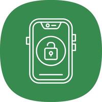 Unlock Line Curve Icon vector