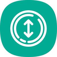 Up and down arrow Line Curve Icon vector