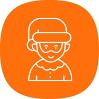 Elfie Line Curve Icon vector